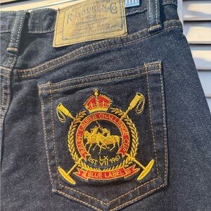 Size 27 Women’s Ralph Lauren Dark Blue Embroidered Jeans
